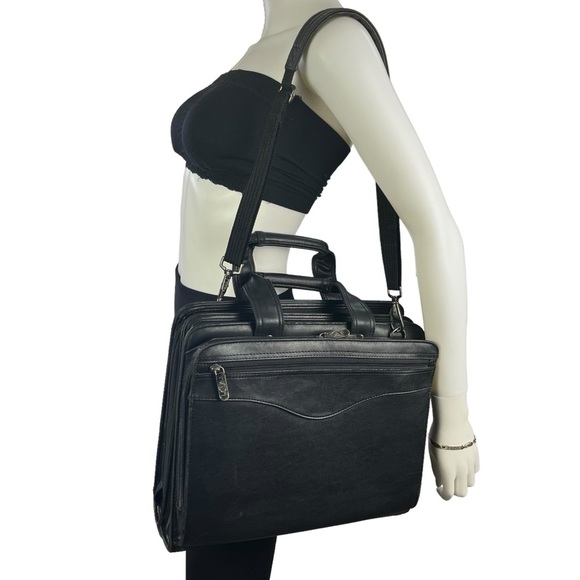 Black Leather Briefcase - Picture 1 of 16